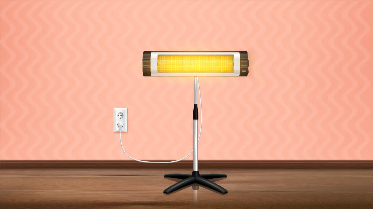 lamp in woonkamer met infrarood licht